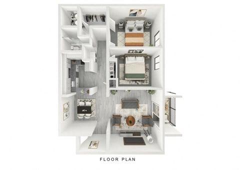 Floor plan for 2 beds, 1.5 baths, 1160 sqft